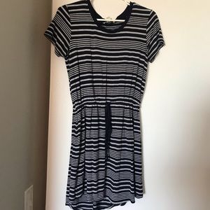 Blue striped dress
